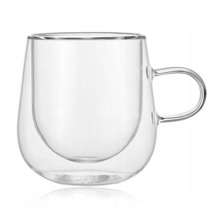 Dubbelwandig Koffieglas met Oor 250 ml – Thermoglas van Borosilicaatglas – Voor Koffie en Thee