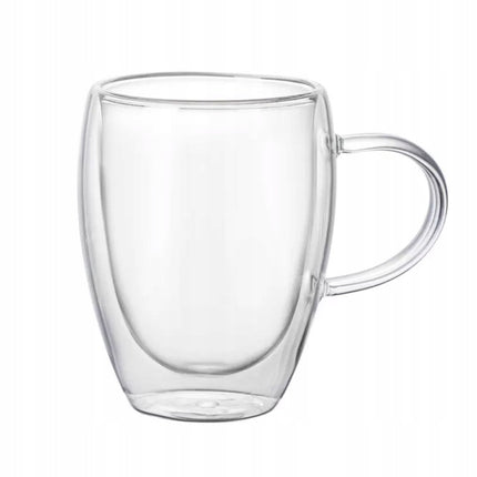 Dubbelwandig Glas 350 ml met Oor – Koffieglas, Theeglas & Latte Glas – Thermoglas