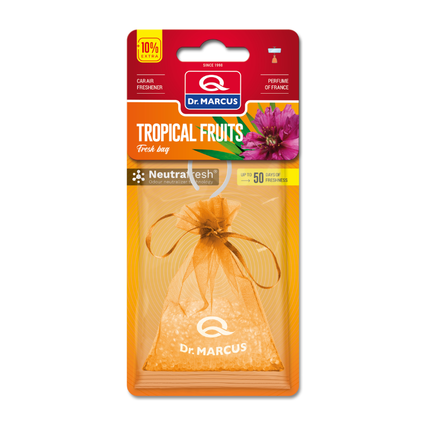 Dr. Marcus Tropical Fruits Fresh bag luchtverfrisser met neutrafresh technologie - Geurhanger - Tot 50 dagen geurverspreiding - 20 Gram
