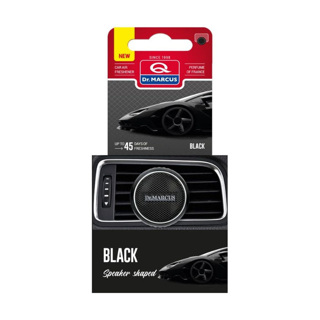 Dr. Marcus Speaker Shaped Black Luchtverfrisser met NeutraFresh Technologie - Autogeurtje voor in de auto - 45 dagen Geurverspreiding