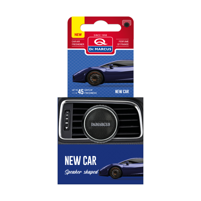 Dr. Marcus New Car Speaker Shaped Luchtverfrisser met NeutraFresh Technologie - Autogeurtje voor in de auto - 45 dagen Geurverspreiding