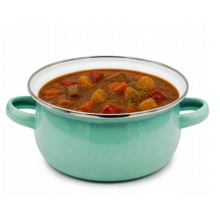 Emaille Steelpan 0,95 Liter – Geëmailleerde Sauspan 14 cm met Handvat – Kleine Kookpan