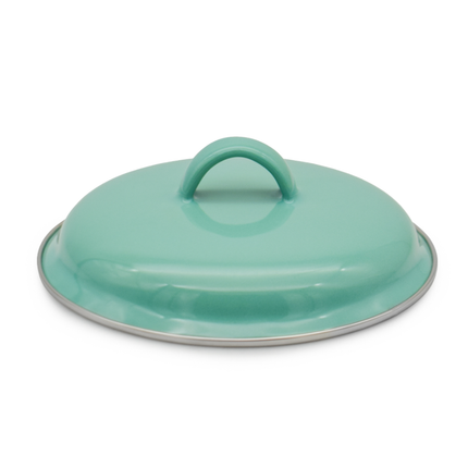 Emaille Steelpan 0,95 Liter – Geëmailleerde Sauspan 14 cm met Handvat – Kleine Kookpan