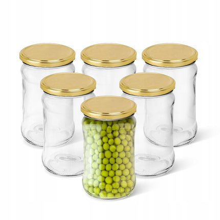 Altom Design Set van 6 Conserveringspotten 315 ml - Weckpot - Jampotten - Inmaakpotten - Voedsel bewaren, conserveren, inmaken