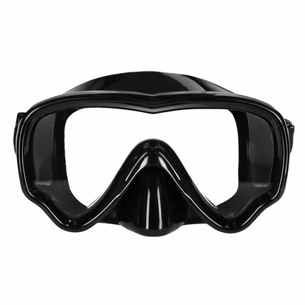 Snorkelset Volwassenen – Duikbril met Snorkel – Droog Snorkelsysteem – Gehard Glas – 180° Panoramisch Zicht – Zwart