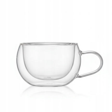 Dubbelwandig Koffieglas met Oor 250 ml – Thermoglas van Borosilicaatglas – Voor Koffie, Thee en Warme Dranken