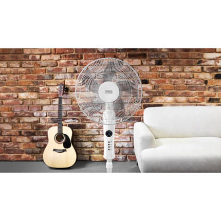 Teesa statiefventilator met afstandsbediening 3 standen timer wit TSA8024
