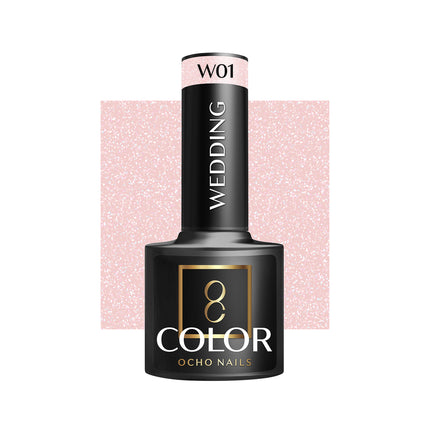 Ocho Nails W01 Professionele Hybride Bruidsnagellak - Roze UV Gellak - Wedding Nagellak 5 g