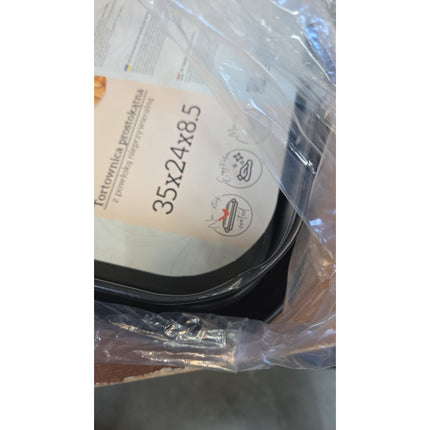 2de kansje Meyerhoff Bakery rechthoekige springvorm/ bakvorm met opstaande rand 35 x 24 x 8,5 cm zwart
