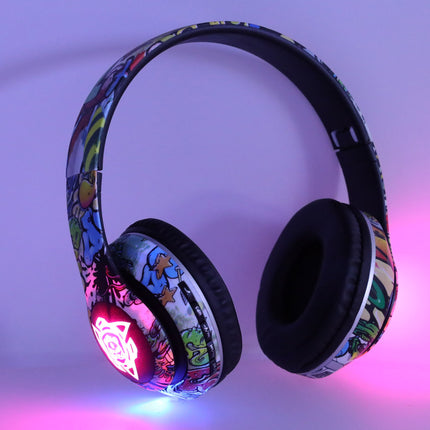 Draadloze Bluetooth Gaming Koptelefoon RGB – Over-Ear Headset – Opvouwbaar – Bluetooth 5.1 – MicroSD – AUX – LED Verlichting – 200 mAh