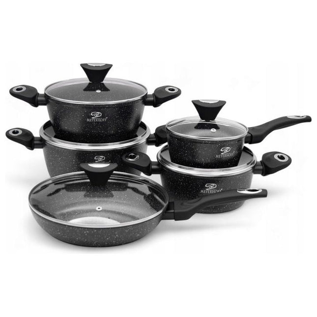 FLORINA Kookpan Set HARRY I 8-delig Pannenset van Hoogwaardig Roestvrij FLORINA Kookpan Set HARRY I 8-delig Pannenset van Hoogwaardig Roestvrij