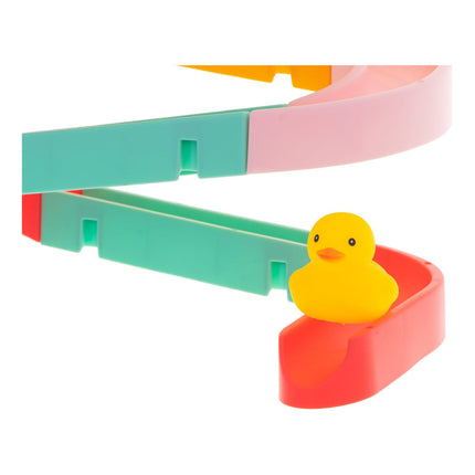 Badspeelgoed Met Eendjes - Waterval Glijbaan Spelletjes - Knikkerbaan Voor In Bad - Kinderbad Speelgoed - Waterspeelgoed - Geel