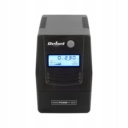 REBEL UPS 850VA – LCD – Noodstroomvoorziening voor PC, Router & Modem – USB – ViewPower