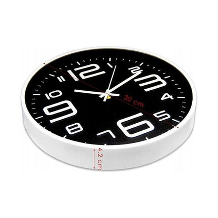 Meyerhoff Analoge Wandklok – Zwart 30 cm – Stille Kwarts Klok – Modern Design – Goed Leesbaar – Ideaal als Cadeau