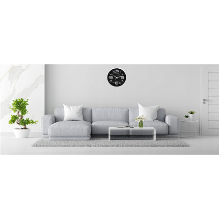 Meyerhoff Analoge Wandklok – Zwart 30 cm – Stille Kwarts Klok – Modern Design – Goed Leesbaar – Ideaal als Cadeau