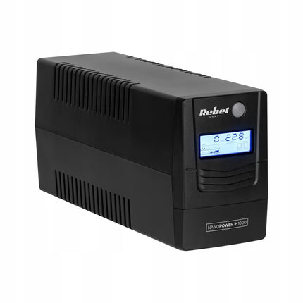 REBEL UPS 850VA – LCD – Noodstroomvoorziening voor PC, Router & Modem – USB – ViewPower