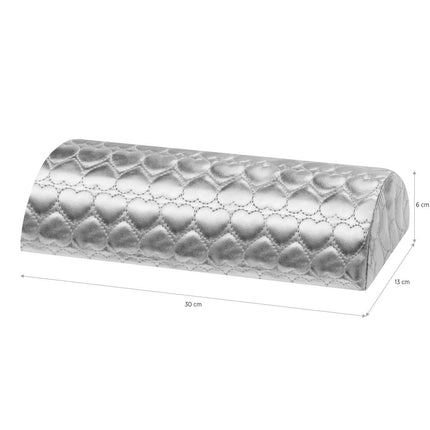 Activeshop Manicure Kussen - Armsteun Nagelstyliste Handkussen - Manicure Tafel Kussen - Hartjesmotief Zilver