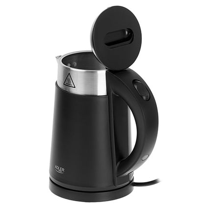 Adler AD 1372 Kleine Waterkoker 0,6 Liter 800W – Mini Waterkoker – Dubbelwandig – Zwart