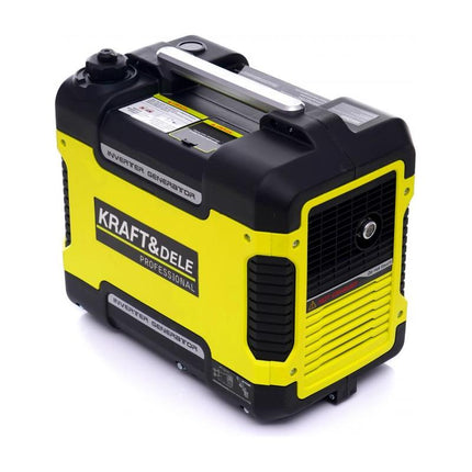 Kraft & Dele KD133 Professionele Inverter Generator Benzine 4-Takt met Stroomstabilisatie 1700 - 1900 Watt - DC 12V en 2x 230V - Stroomgenerator