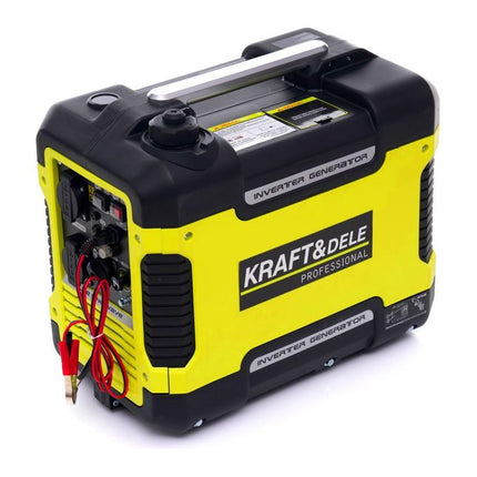 Kraft & Dele KD133 Professionele Inverter Generator Benzine 4-Takt met Stroomstabilisatie 1700 - 1900 Watt - DC 12V en 2x 230V - Stroomgenerator
