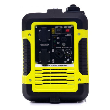 Kraft & Dele KD133 Professionele Inverter Generator Benzine 4-Takt met Stroomstabilisatie 1700 - 1900 Watt - DC 12V en 2x 230V - Stroomgenerator