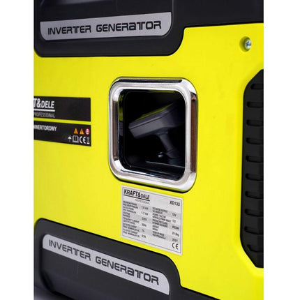 Kraft & Dele KD133 Professionele Inverter Generator Benzine 4-Takt met Stroomstabilisatie 1700 - 1900 Watt - DC 12V en 2x 230V - Stroomgenerator
