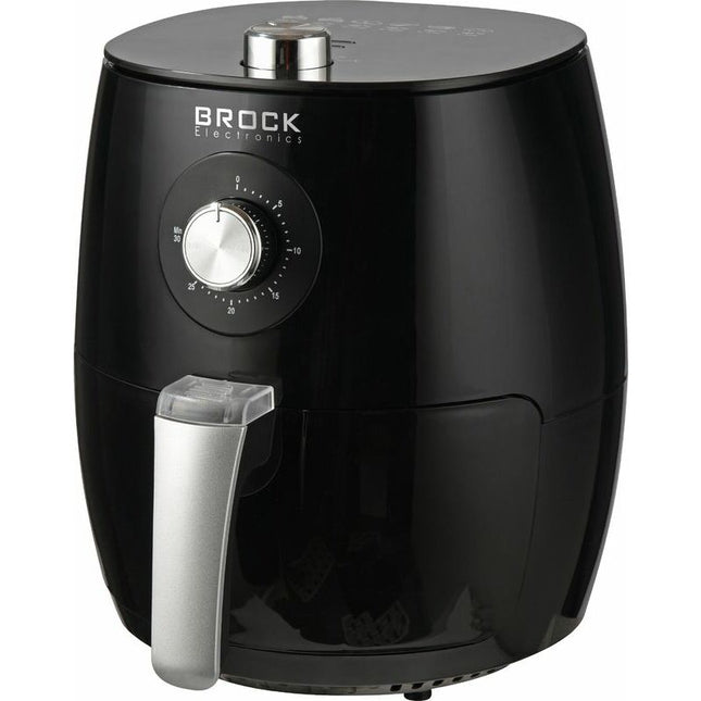Brock Electronics Airfryer 3.5 Liter 1300-1500W PFAS Vrij - Heteluchtfriteuse - Zwart - 6 Automatische Programma's