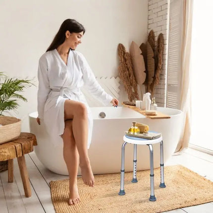 Trendmix Draaibare Douchekruk 360° – 6 Hoogte-instellingen – Antislip – Aluminium – Tot 120 kg – Voor Ouderen & Revalidatie