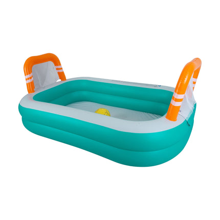 Sunclub Opblaasbaar Volleybal Zwembad 258 x 170 x 108 cm – Inclusief Volleybal & Net – Familie Zwembad 815 Liter – Speelzwembad voor Tuin