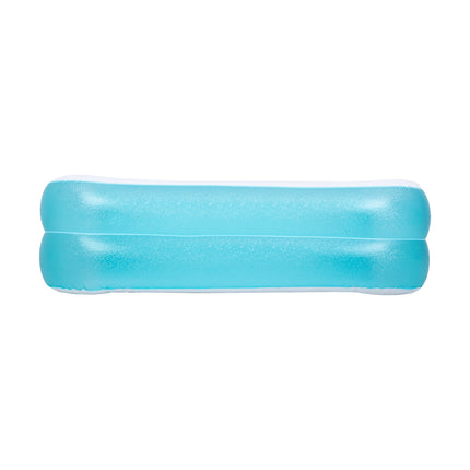 Sunclub Vierkant Opblaasbaar Zwembad 145x145 cm – Familie Zwembad Voor Tuin – Groot Kinderzwembad Met Afvoer – Blauw