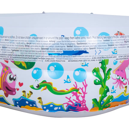 Sunclub Opblaasbaar Kinderzwembad met Zonnedak – 143 x 143 x 123 cm – Baby Zwembad met UV-Bescherming – 240 Liter