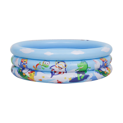 Sunclub Opblaasbaar Kinderzwembad 100 cm – Rond Tuinzwembad Voor Kinderen – Babyzwembad PVC – Blauw Waterspeelgoed Voor Buiten