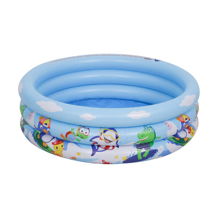 Sunclub Opblaasbaar Kinderzwembad 100 cm – Rond Tuinzwembad Voor Kinderen – Babyzwembad PVC – Blauw Waterspeelgoed Voor Buiten