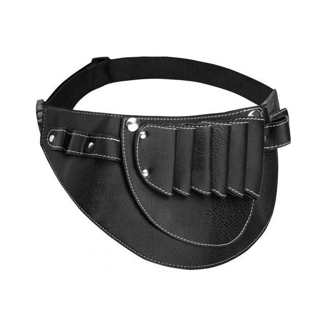 Zwarte Kappersschaar Riemholster – Kunstleer – Professionele Kappersriem met Meerdere Vakken – Verstelbare Heupriem