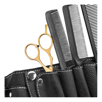 Zwarte Kappersschaar Riemholster – Kunstleer – Professionele Kappersriem met Meerdere Vakken – Verstelbare Heupriem