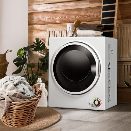 Costway Mini Wasdroger 2.5 Kg capaciteit Wit -  Elektrische Droger - Afvoerluchtdroger - 4 Droogmodi - 42 L 850 W