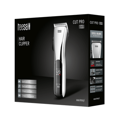 Teesa draadloze tondeuse CUT PRO X900 met LED-display en docking station TSA0523