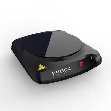 Brock Electronics Elektrische Kookplaat - Infrarood Kookplaat - Compacte 1 Pits - 1200W - Zwart