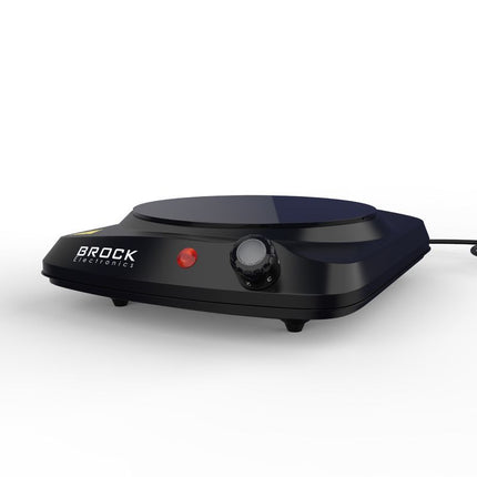 Brock Electronics Elektrische Kookplaat - Infrarood Kookplaat - Compacte 1 Pits - 1200W - Zwart