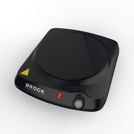Brock Electronics Elektrische Kookplaat - Infrarood Kookplaat - Compacte 1 Pits - 1200W - Zwart
