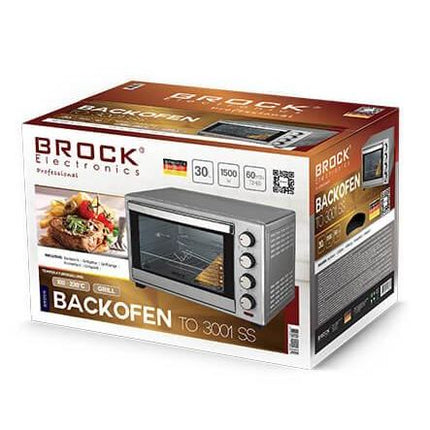 Vrijstaande Oven 33 Liter – Elektrische Oven Met Hetelucht, Grill en Draaispit – 1500W – RVS