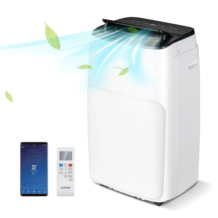 Mobiele Airco 14000 BTU met Wifi & Verwarming – Voor Ruimtes tot 40 m² – Airconditioner met Afstandsbediening