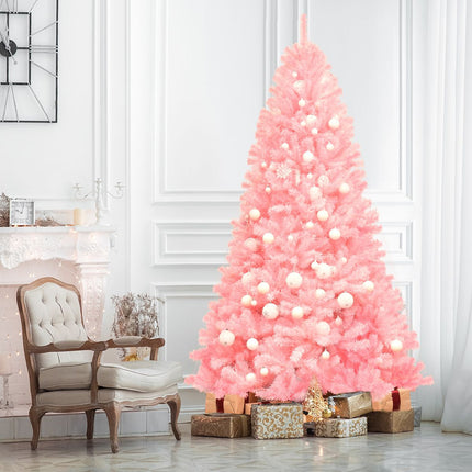 Trendmix Roze Kunstkerstboom Met Standaard 225 cm - Scharnierende Sparren - Volle Boom 1258 Takken - PVC