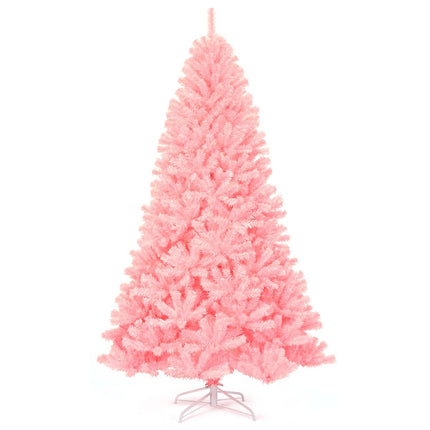 Trendmix Roze Kunstkerstboom Met Standaard 225 cm - Scharnierende Sparren - Volle Boom 1258 Takken - PVC