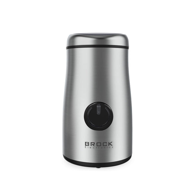 Brock Elektrische Koffiemolen Zilver - Koffiebonen Maler - Voor Kruiden, Noten & Specerijen - Snel & Stil - BPA-vrij - RVS Mes