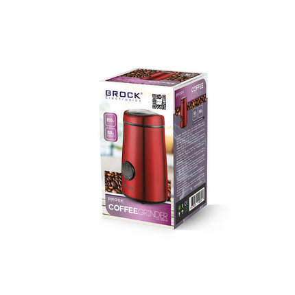 Brock Elektrische Koffiemolen Rood - Koffiebonen Maler - Voor Kruiden, Noten & Specerijen - Snel & Stil - BPA-vrij - RVS Mes