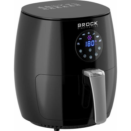 Brock Electronics Digitale Airfryer 3.5 Liter 1200W PFAS Vrij - Heteluchtfriteuse - Zwart - 6 Automatische Programma's