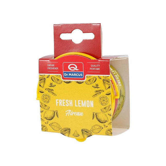 Dr. Marcus Aircan Fresh Lemon luchtverfrisser met neutrafresh technologie - Autogeurtje voor in de auto, thuis of kantoor - Tot 60 dagen geurverspreiding 40 gram