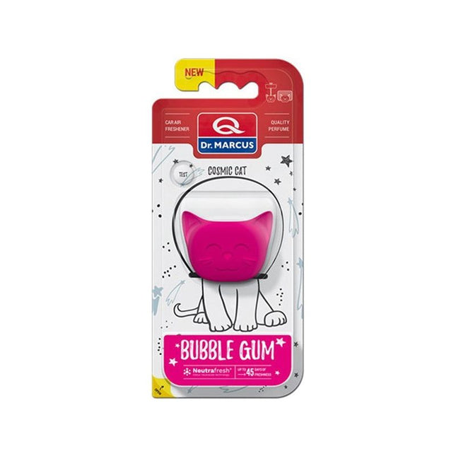 Dr. Marcus Bubble Gum Cosmic Cat autogeurtje met neutrafresh technologie - Luchtverfrisser auto - Tot 45 dagen geurverspreiding - 20 Gram