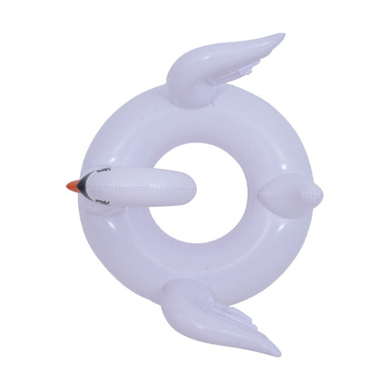 Sunclub Opblaasbare Zwaan Zwemband XXL – Grote Zwemband Voor Zwembad & Strand – Opblaasbare Pool Float Wit – 104 cm